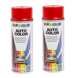 Pachet 2 x Vopsea Spray Auto Dacia Rosu Imperial Dupli-Color 350ml Retus Auto