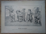 Ilustrație RUȘII ȘI EVREII - caricatură, cca 1900