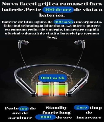 Reduceri.Casti autonomie 100 ore, bluethoot 5.3, functie EQ, cititor de carduri foto