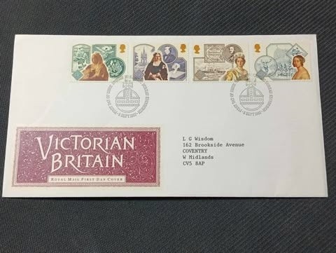 Anglia 1987 - 150 de ani de la urcarea reginei Victoria, serie pe FDC