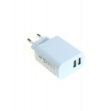 Adaptor de incarcare OTB USB cu 2 porturi 2,4A alb
