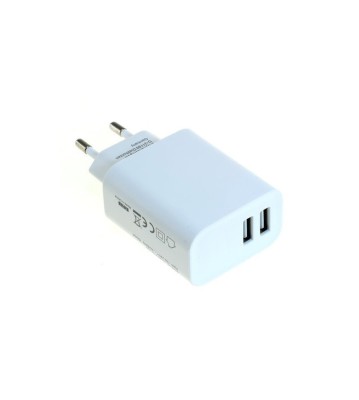 Adaptor de incarcare OTB USB cu 2 porturi 2,4A alb foto