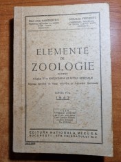 manual de zoologie - pentru clasa a 6-a secundara - din anul 1947 foto