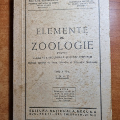 manual de zoologie - pentru clasa a 6-a secundara - din anul 1947