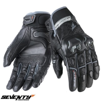 Manusi barbati pentru scuter - motocicleta Racing/Naked iarna Seventy model SD-N47 negru/gri Negru/gri XL (10 cm) foto