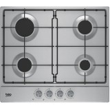 Plita incorporabila HIAG64223SX, Gaz, 4 arzatoare, Inox