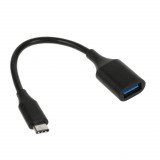 Adaptor OTG USB 3.1 USB Type-C to USB A 18 cm Negru