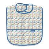 Cumpara ieftin Baveta cu 2 fete si buzunar , BabyJem, 24x35 cm (Culoare: Bleu)