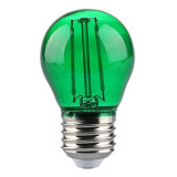 Bec led g45 e27 2w cu filament lumina verde, Oem