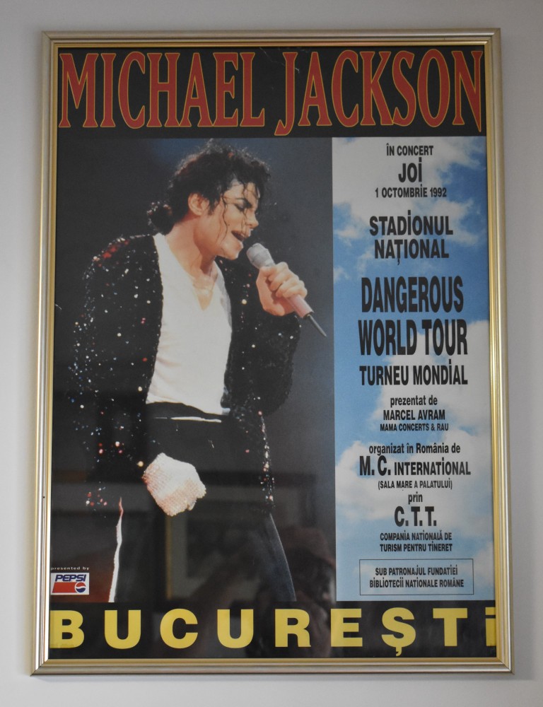 Michael Jackson World Tour フラッグポスター Afis Poster Michael Jackson concert Bucuresti 1992 Dangerous World