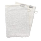 Set 2 X Mănuși 15X21Cm 100% Bumbac &ndash; Alb | Mănuși Baie