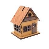 Pusculita Lemn Personalizata Suvenir Cadou Unic, 10x8x11.5cm, Decorativa pentru Economii si Amintiri
