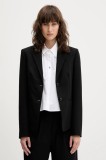 HUGO sacou culoarea negru, un singur rand de nasturi, uni, 50539976