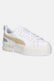 Puma pantofi Mayze Lth culoarea bej, cu platformă