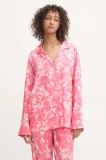 BOSS cămașă de pijama femei, culoarea roz, 50539810