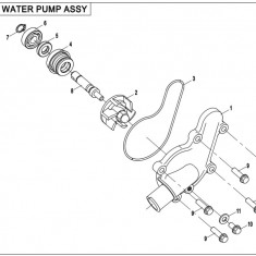 01. Capac pompa apa CF Moto CForce 450 / 520 / 550 / 600 (dupa 2022)