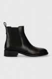 Vagabond Shoemakers ghete chelsea de piele SHEILA femei, culoarea negru, cu toc plat, 5635.201.20