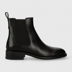 Vagabond Shoemakers ghete chelsea de piele SHEILA femei, culoarea negru, cu toc plat, 5635.201.20