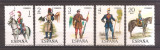 Spania 1977 - Uniforme militare, 2 serii, 4 poze, MNH, Nestampilat