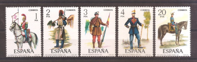 Spania 1977 - Uniforme militare, 2 serii, 4 poze, MNH foto