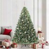 Brad de Crăciun artificial cu 300 LED Verde 210 cm PE și PVC