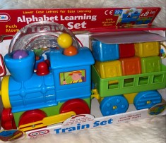 Invata alfabetul set de joaca tren cu cuburi +12 luni nou!! foto
