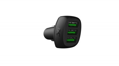 &amp;Icirc;ncărcător auto Green Cell GC PowerRide 54W 3xUSB 18W cu tehnologie de &amp;icirc;ncărcare ultra rapidă foto