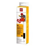 Pix cu gel LEGO negru cu minifigurina si placi LEGO 1x2, 0.7 mm