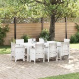 Cumpara ieftin Set de masă pentru grădină 9 pcs Alb Ratan Polt