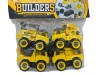 Set 4 Vehicule Constructii Builders, Masini Asamblabile DIY: Macara, Betoniera, Basculanta, Excavator. Jucarii Educative pentru Copii 3+