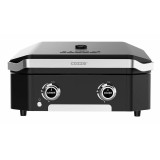 Gratar Pe Gaz Tip Plancha Cu 2 Arzatoare Si Capac, Cozze 600, 66X61.5X33Cm