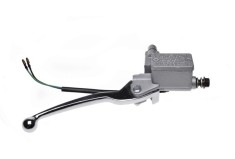 Pompa frana hidraulica cu maneta, pentru fata, filet cablu M10, culoare argintiu... Cod Produs: MX_NEW ZV4001