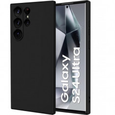 Husa Soft Touch, slim, anti soc, compatibila cu Samsung Galaxy S24 Ultra, Negru Tpu