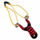 Cumpara ieftin Praștie din aliaj cu benzi elastice DEPOX&reg;, m&acirc;ner ergonomic, 13 cm, rosu