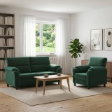 Cumpara ieftin Set de canapea 2 pcs Verde inchis Catifea