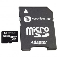 Micro Secure Digital Card Serioux, 128GB UHS-I, SFTF128AC10, Clasa 10, cu foto