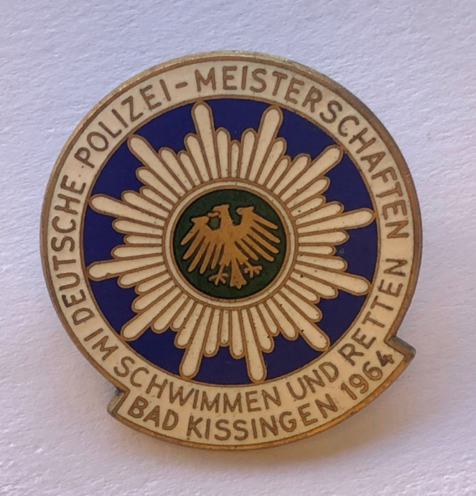 Insigna sportiva de POLITIE germana - Campionatele de inot 1964