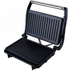 Prajitor de paine sandwich Rosberg R51442F, 800W, Pentru 2 paini prajite, Farfurii antiaderente, Inox/negru foto