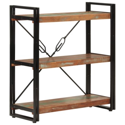 vidaXL Bibliotecă cu 3 niveluri, 77x30x80 cm, lemn masiv reciclat/fier 351109 foto