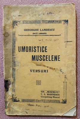Umoristice Muscelene. Versuri. Dedicatie cu semnatura autorului - Ghe. Lambescu foto