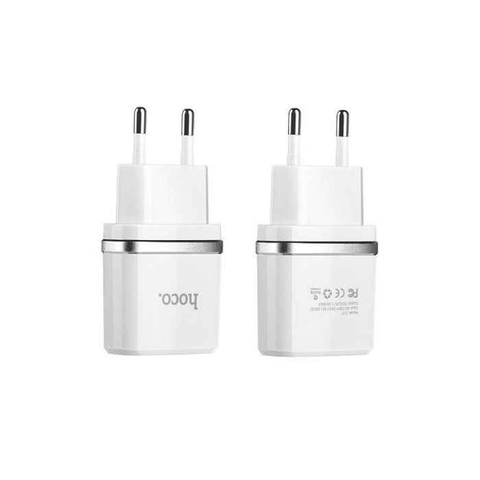 Incarcator retea USB HOCO C11, 1A, Alb