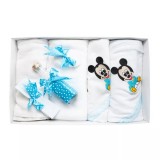 Cumpara ieftin Trusou Botez cu 7 piese - Mickey Mouse brodat - ALB - TURCOAZ - TB86