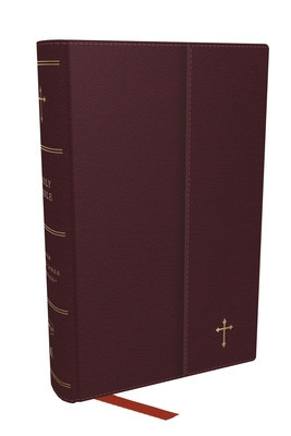 Nkjv, Compact Paragraph-Style Reference Bible, Leatherflex, Burgundy, Red Letter, Comfort Print: Holy Bible, New King James Version foto