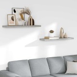 vidaXL Rafturi perete suspendate 2 buc. gri beton 90x23,5x3,8 cm MDF 326604