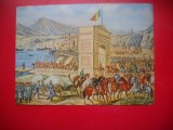 HOPCT 14975 TRECEREA ARMATEI ROMANE IN DOBROGEA- CENTENARUL INDEPENDENTEI 1877-1977 --IP ROMANIA -- CP PICTURA - -CIRCULATA