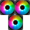 Set 3 ventilatoare Riotoro Quiet Storm RGB 120mm