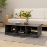 VidaXL Măsuță de cafea, gri, 110x50x34 cm, lemn masiv de pin 809914
