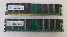 Memorie RAM 1GB Transcend PC3200 DDR DDR1 CL3 - poze reale foto