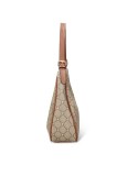 Pierre Cardin, Geanta de piele ecologica cu bareta de umar si monograma Seraphina Pro, Maro deschis, Verde pal