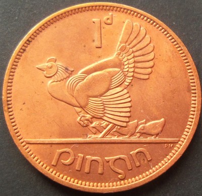 Moneda 1 PENNY / PINGIN - IRLANDA, anul 1968 *cod 1270 B = UNC FASIC LUCIU foto